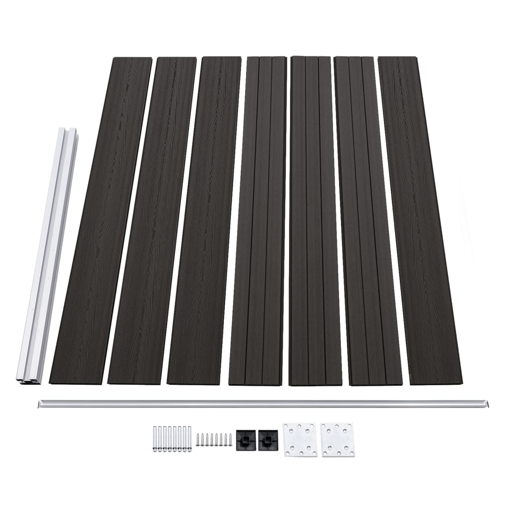 Fence Panel WPC 175x146 cm Grey