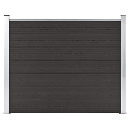 Fence Panel WPC 180x146 cm Black