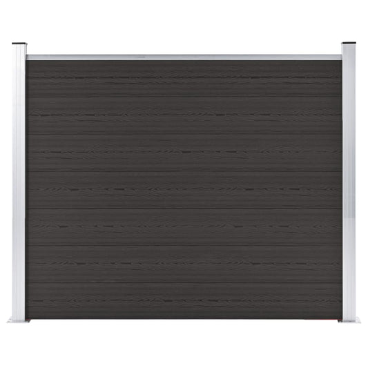 Fence Panel WPC 180x146 cm Black