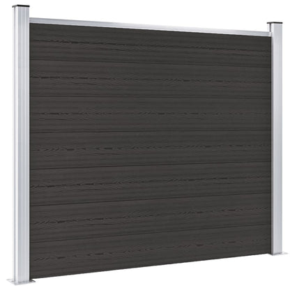 Fence Panel WPC 180x146 cm Black