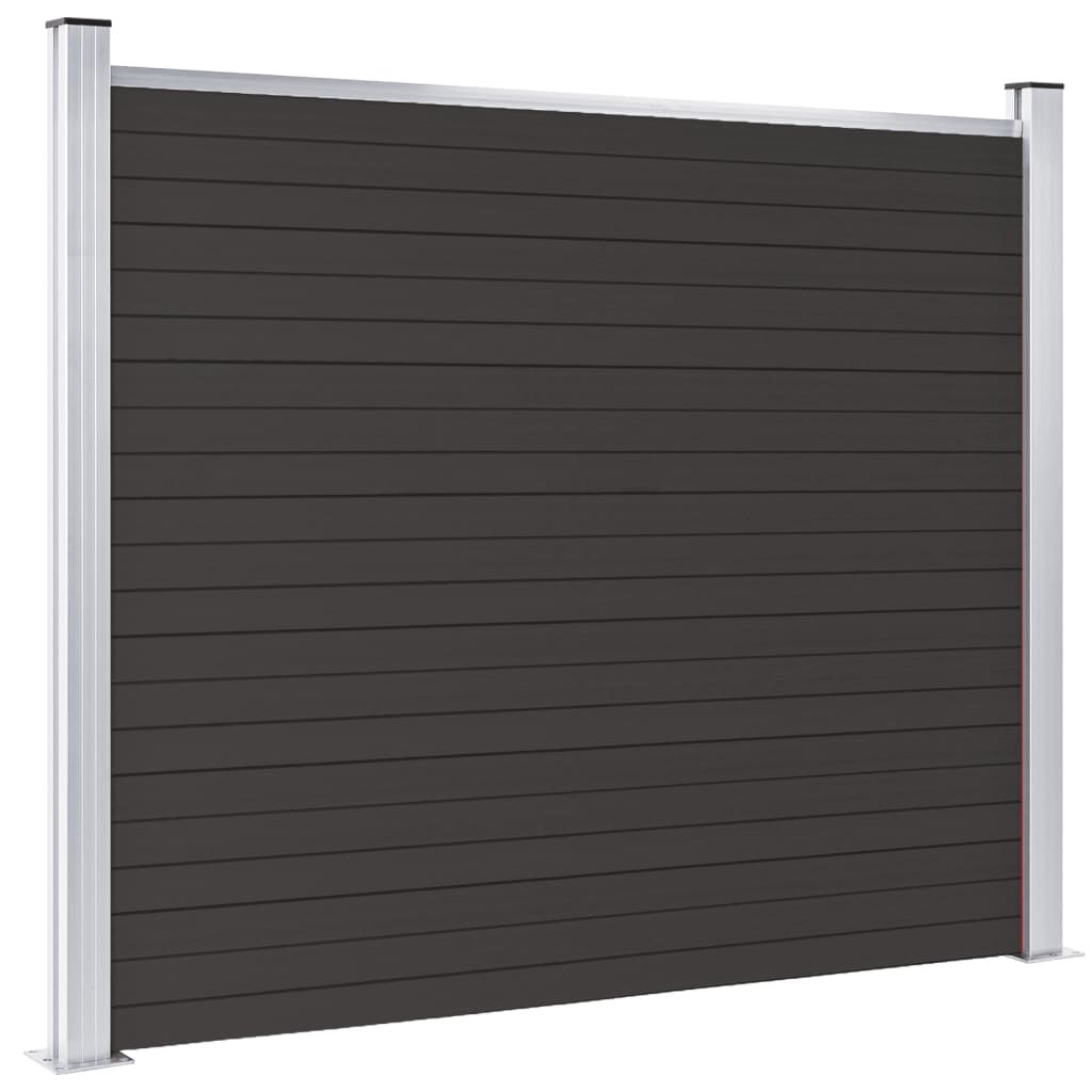 Fence Panel WPC 180x146 cm Black