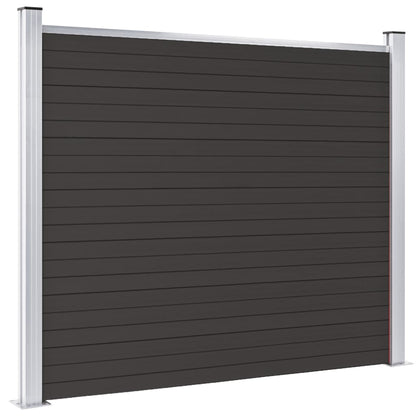 Fence Panel WPC 180x146 cm Black