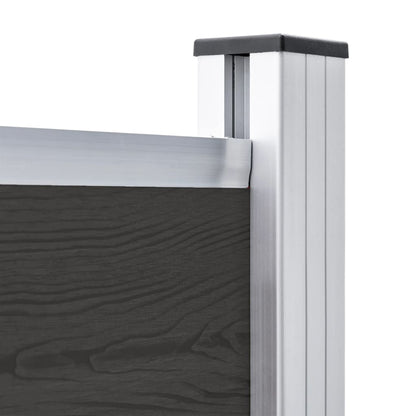 Fence Panel WPC 180x146 cm Black
