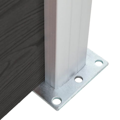 Fence Panel WPC 180x146 cm Black