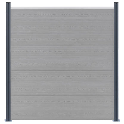 Fence Posts 2 pcs Dark Grey 185 cm Aluminium