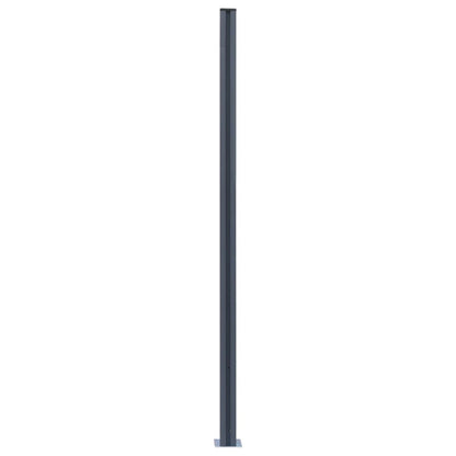 Fence Posts 2 pcs Dark Grey 185 cm Aluminium