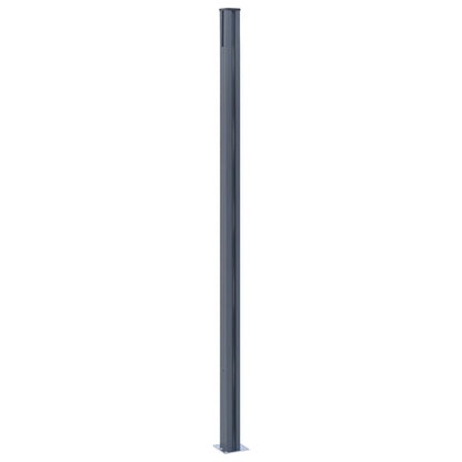 Fence Posts 2 pcs Dark Grey 185 cm Aluminium