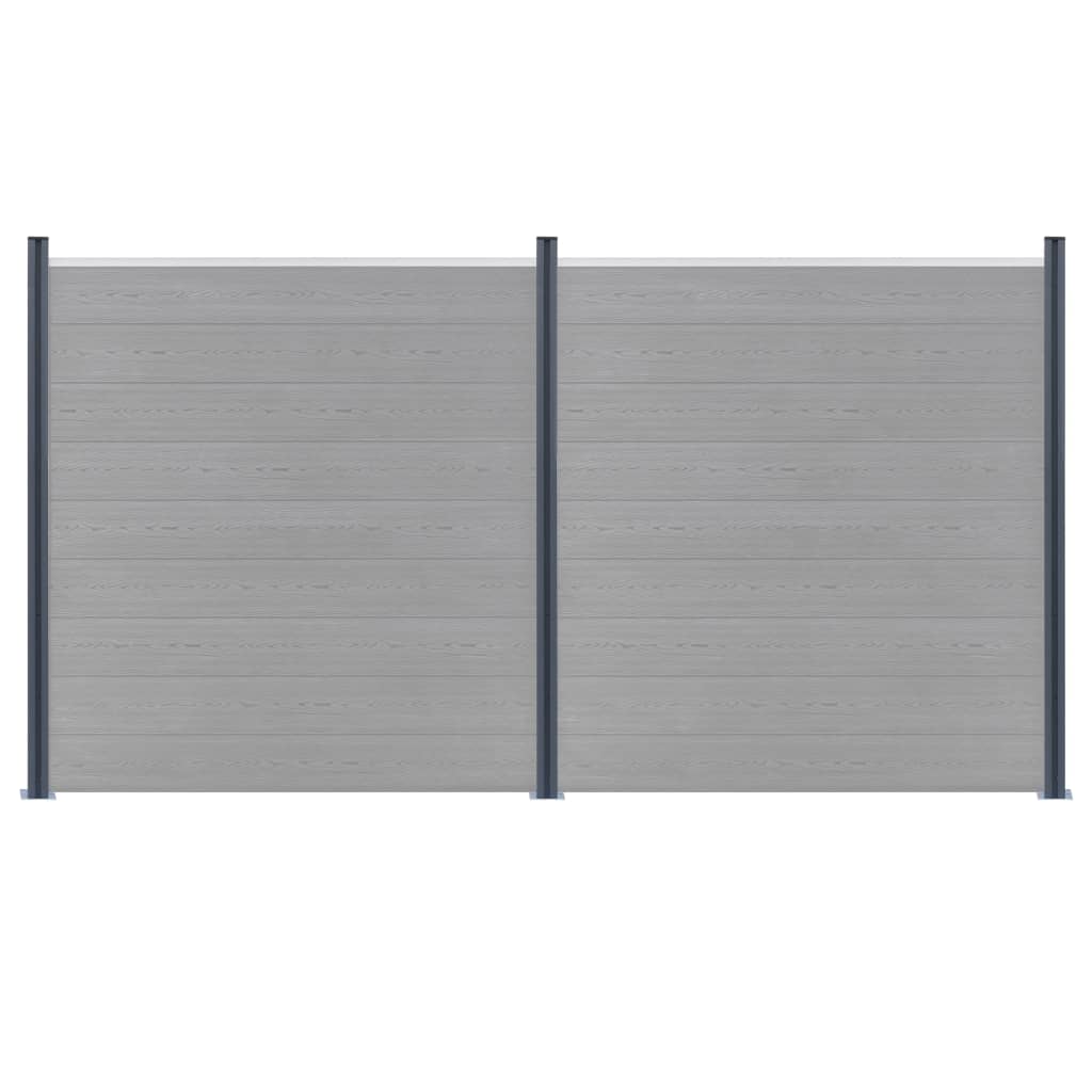 Fence Posts 3 pcs Dark Grey 185 cm Aluminium