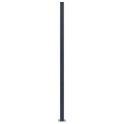 Fence Posts 3 pcs Dark Grey 185 cm Aluminium