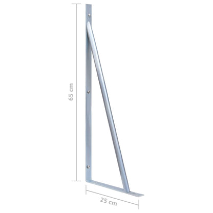 Support Brackets for Fence Post 3 pcs Galvanised Steel