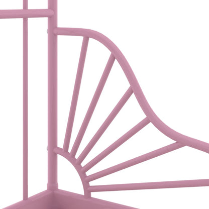 Extendable Bed Frame without Mattress Pink Metal 80x130/200 cm