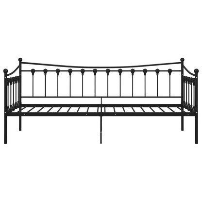 Sofa Bed Frame without Mattress Black Metal 90x200 cm