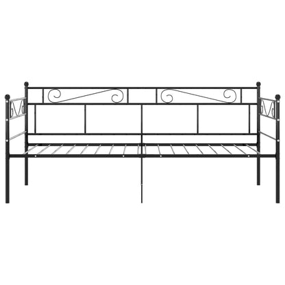 Sofa Bed Frame without Mattress Black Metal 90x200 cm