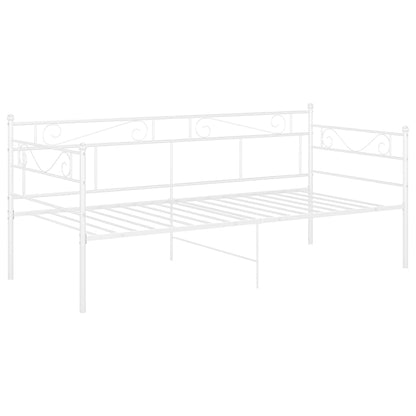 Sofa Bed Frame without Mattress White Metal 90x200 cm