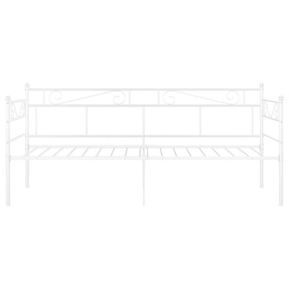 Sofa Bed Frame without Mattress White Metal 90x200 cm