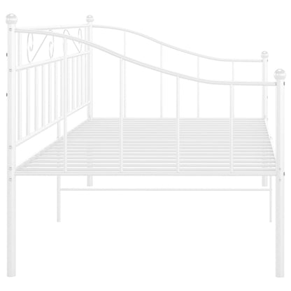 Sofa Bed Frame without Mattress White Metal 90x200 cm