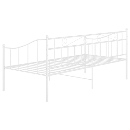 Sofa Bed Frame without Mattress White Metal 90x200 cm