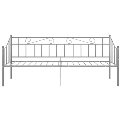 Sofa Bed Frame without Mattress Grey Metal 90x200 cm
