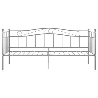 Sofa Bed Frame without Mattress Grey Metal 90x200 cm