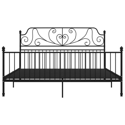 Bed Frame without Mattress Black Metal 200x200 cm