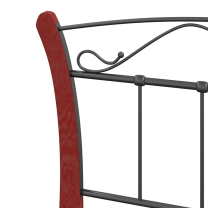 Bed Frame without Mattress Black Metal 90x200 cm