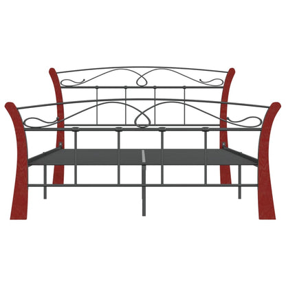 Bed Frame without Mattress Black Metal 120x200 cm