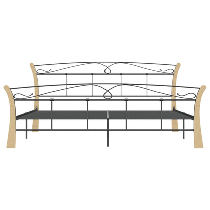 Bed Frame without Mattress Black Metal 200x200 cm