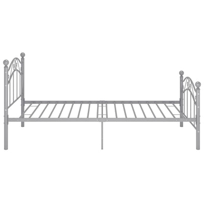 Bed Frame without Mattress Grey Metal 90x200 cm