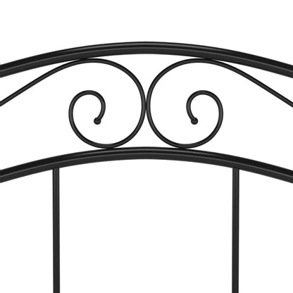 Bed Frame without Mattress Black Metal 120x200 cm