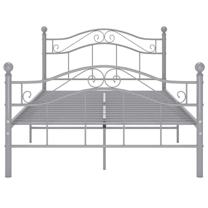 Bed Frame without Mattress Grey Metal 120x200 cm