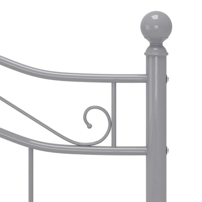 Bed Frame without Mattress Grey Metal 120x200 cm