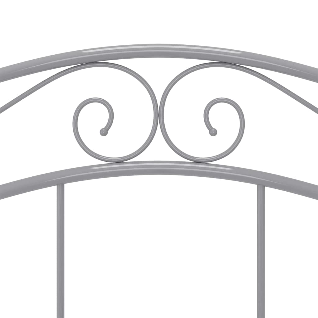 Bed Frame without Mattress Grey Metal 120x200 cm