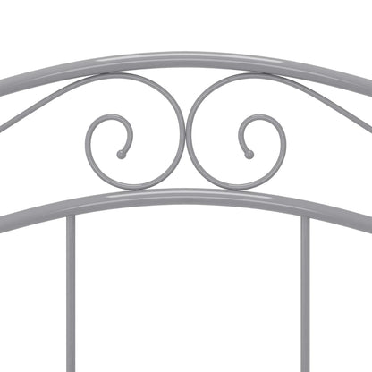 Bed Frame without Mattress Grey Metal 120x200 cm