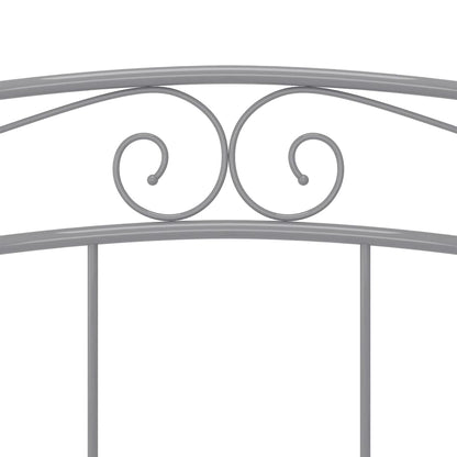 Bed Frame without Mattress Grey Metal 160x200 cm