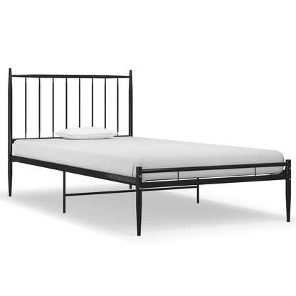 Bed Frame without Mattress Black Metal 90x200 cm