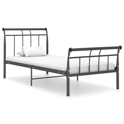 Bed Frame without Mattress Black Metal 100x200 cm