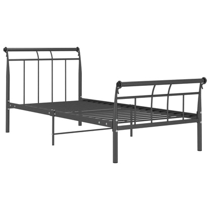 Bed Frame without Mattress Black Metal 100x200 cm