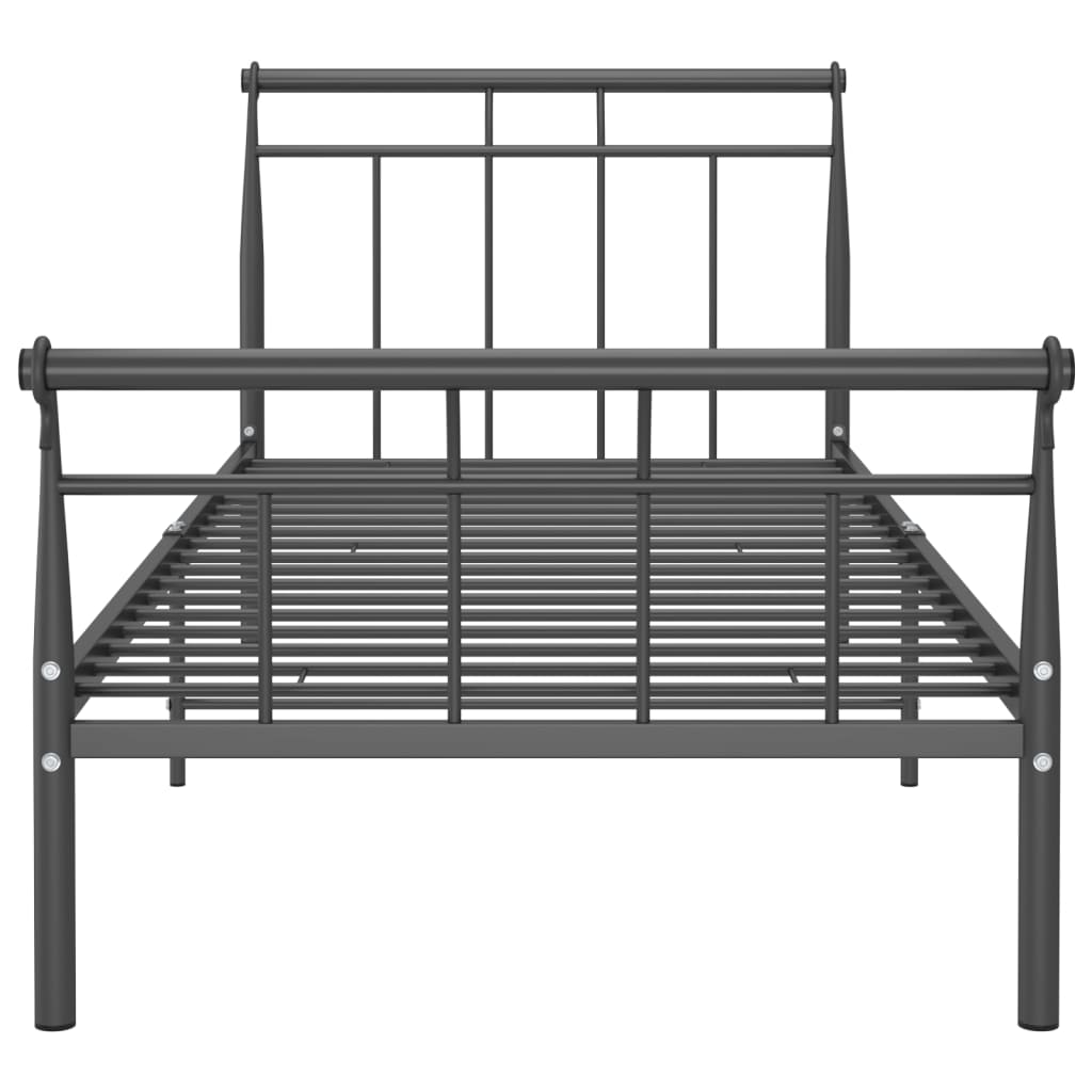Bed Frame without Mattress Black Metal 100x200 cm