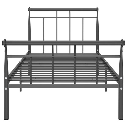 Bed Frame without Mattress Black Metal 100x200 cm