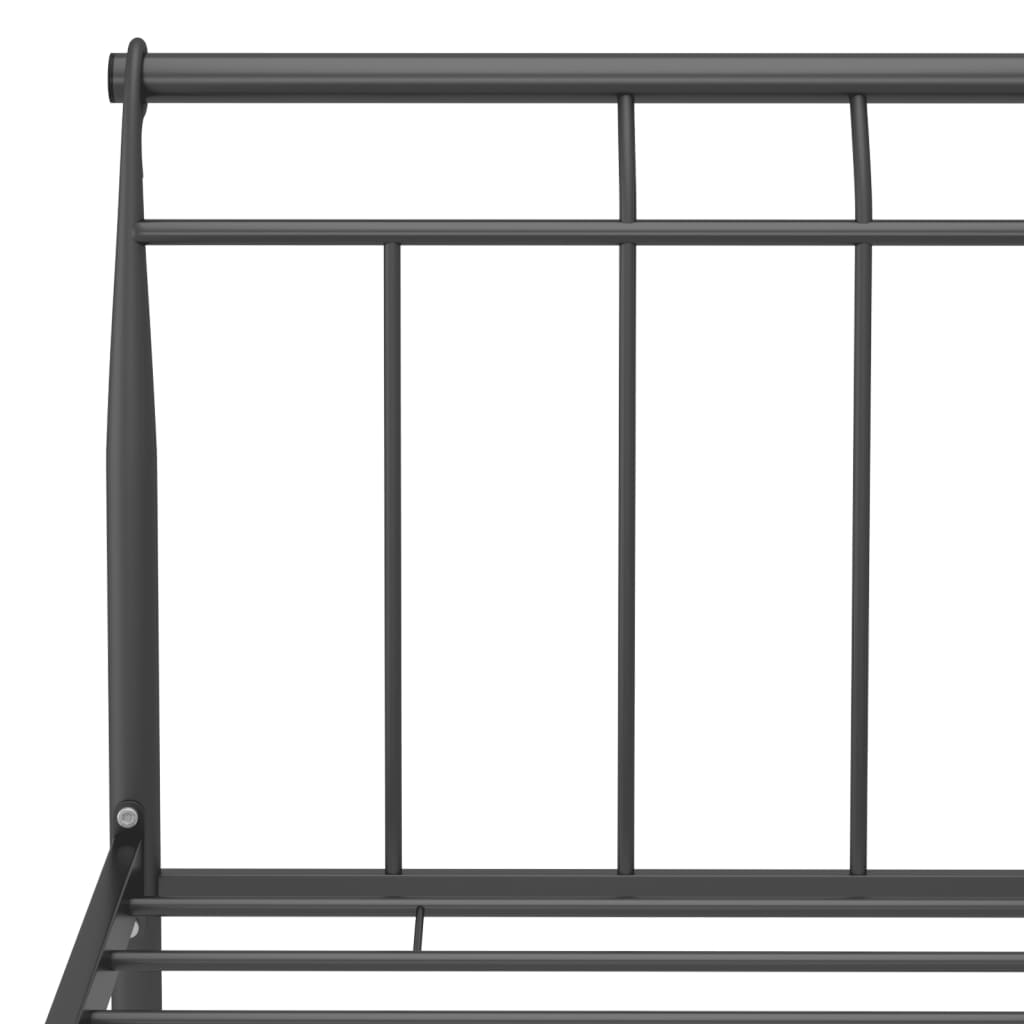 Bed Frame without Mattress Black Metal 100x200 cm