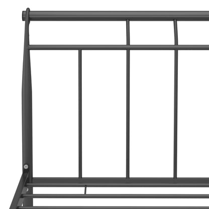 Bed Frame without Mattress Black Metal 100x200 cm