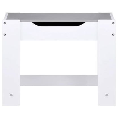 Children's Table with 2 Chairs White MDF
