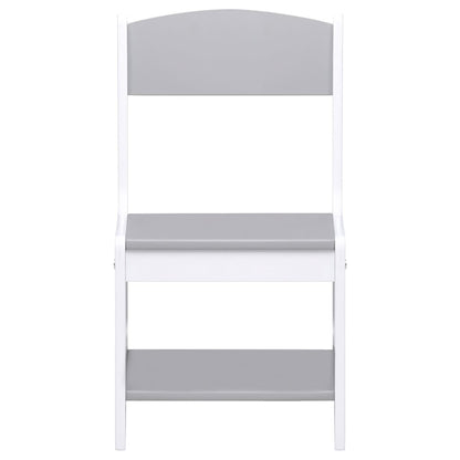 Children's Table with 2 Chairs White MDF