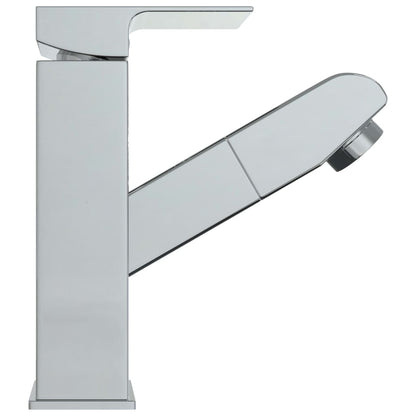 Bathroom Basin Faucet with Pull-out Function Chromed Finish 157x172 mm