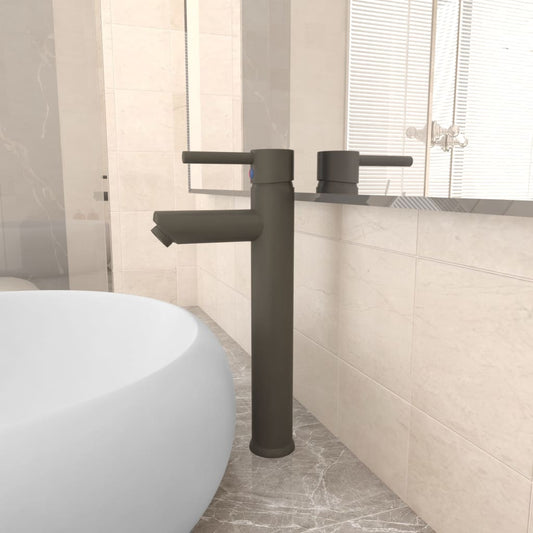 Bathroom Mixer Tap Grey 12x30 cm