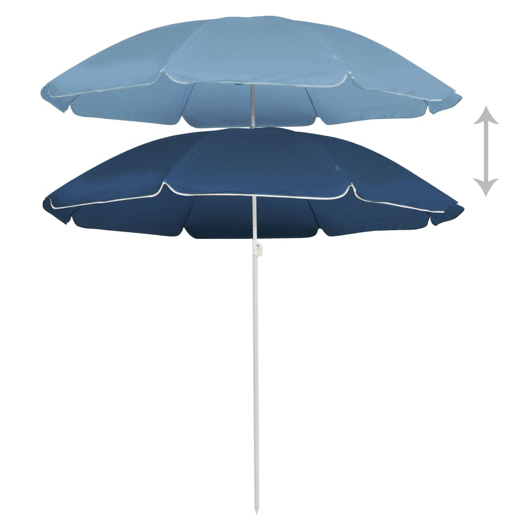 Garden Parasol  with Steel Pole Blue 180 cm