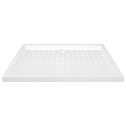 Shower Base Tray with Dots White 80x100x4 cm ABS
