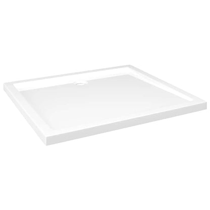 Rectangular ABS Shower Base Tray White 80x90 cm