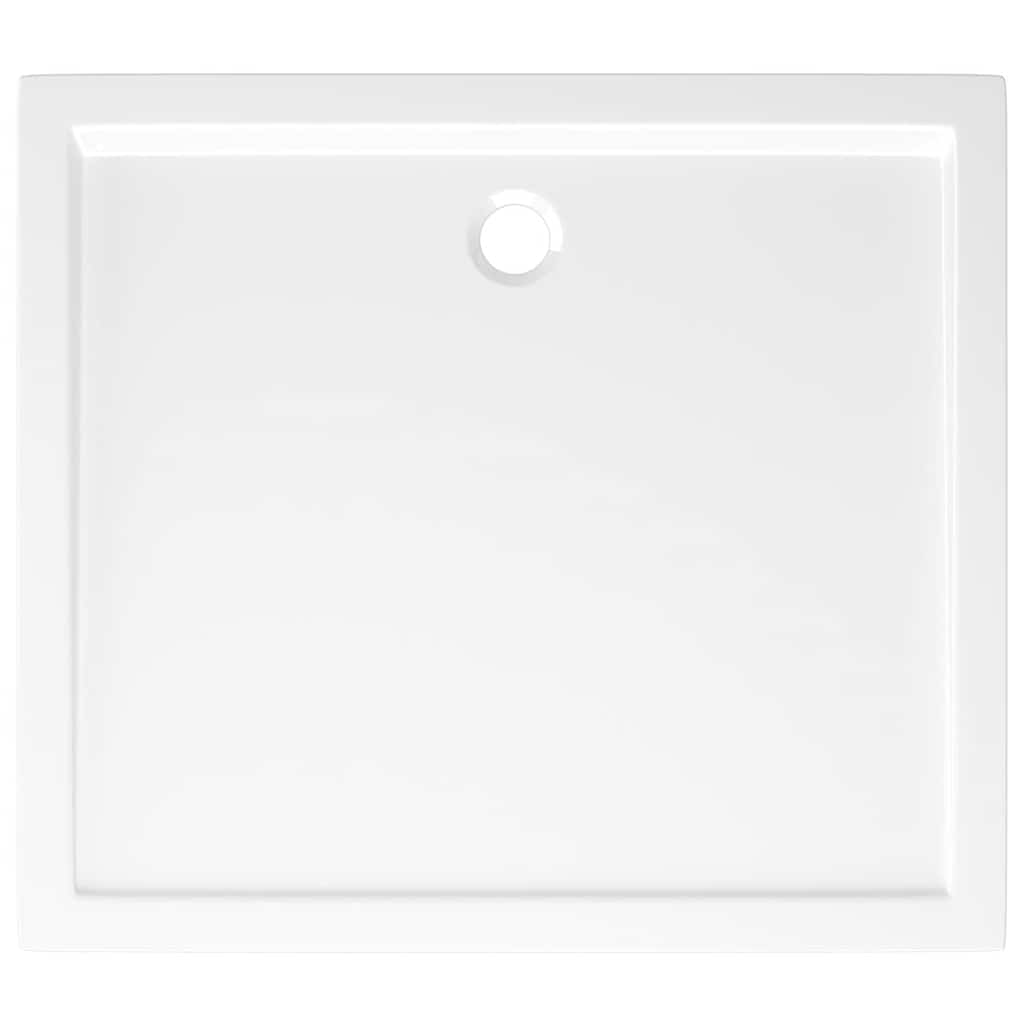 Rectangular ABS Shower Base Tray White 80x90 cm