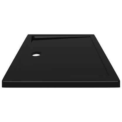 Rectangular ABS Shower Base Tray Black 70x90 cm